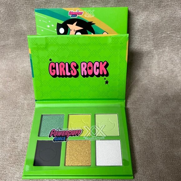 Makeup Revolution Power Puff Girls Buttercup 6 Pan Eyeshadow Palette 6.6g NIB - Picture 2 of 5